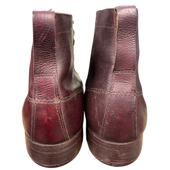 Vintage 1946 Swedish Army M/39 Brown Leather Cap Toe Boots Size 47 US 13 A main image 4